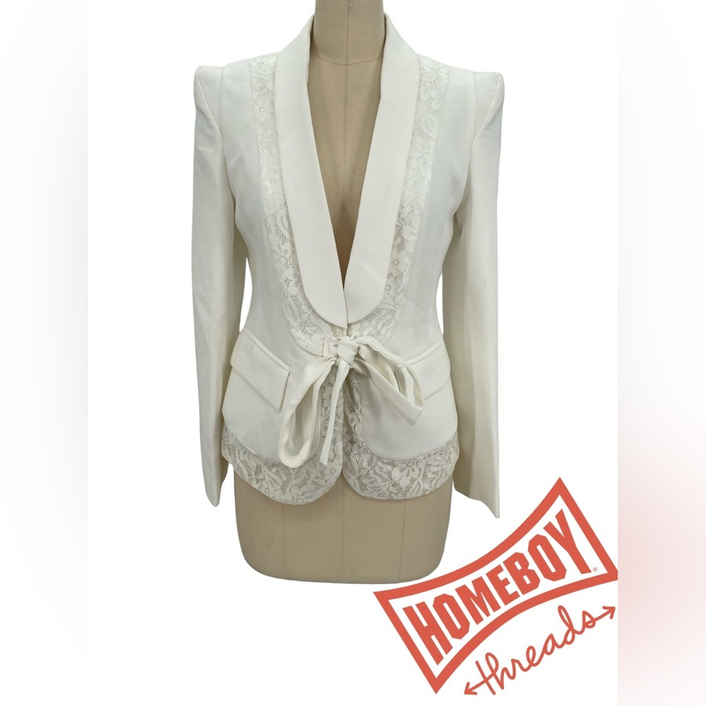 Unknown Brand Women's White Lace Blazer Size L